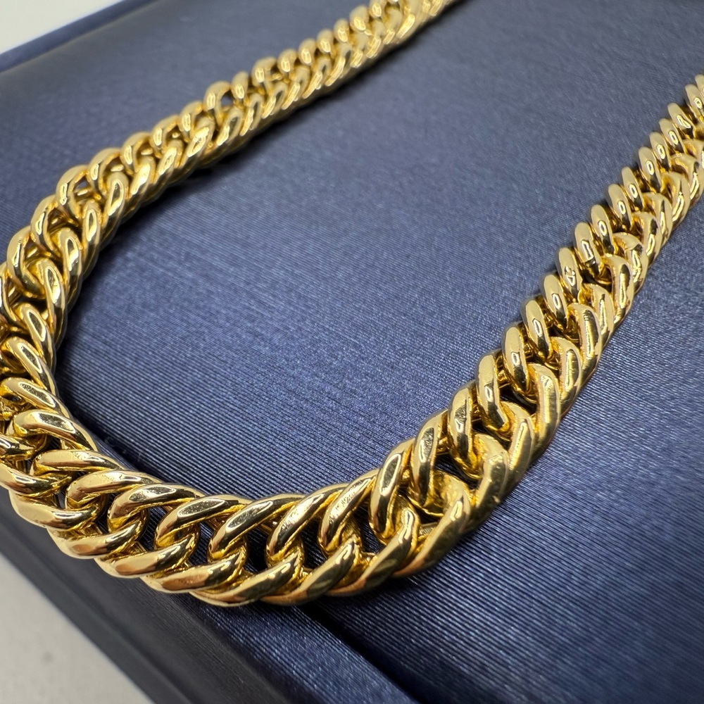 18K Genuine Gold Curb Link Chain Bracelet 8" (4.6mm) - Picture 5 of 14